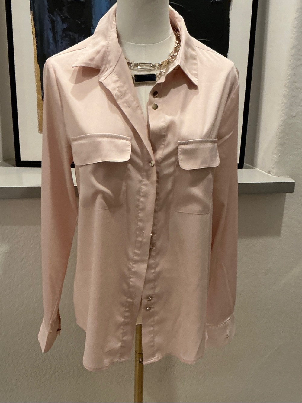 Ivanka Trump Pale Pink Women's Button-Down Shirt
